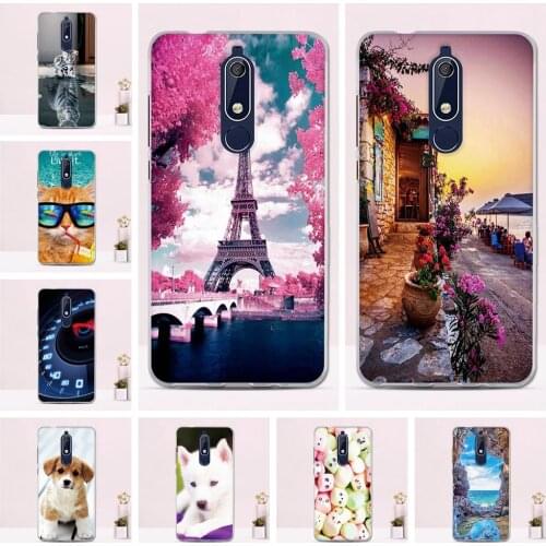 Funda For Nokia 5.1 Case Cover 5.5" Soft TPU For Nokia 5.1 Phone Case Print Painted Cover For nokia 5.1 Case Silicone Coque Bag