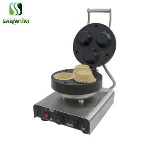 Electric ice cream waffle cup cone maker machine Egg Tart Machine egg tartlet shell making machine bowl shape waffle machine