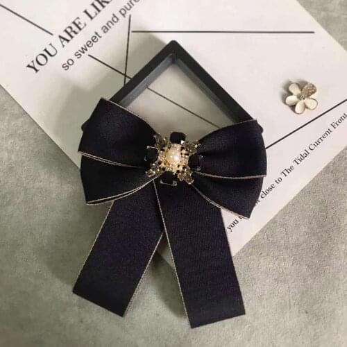 British Women Rhinestone Ribbon Bow Tie Groom Lady Wedding Party Elastic Strap Pins Butterfly Crystal Bowtie JK Classic Necktie