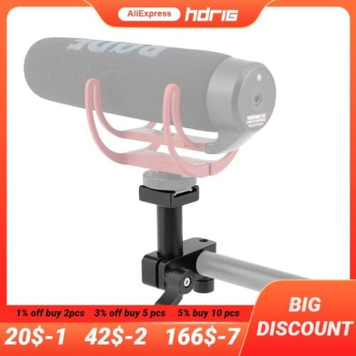 HDRiG 15mm Rod Clamp With Cold Shoe Mount Extention Version For Monitors Cameras microphone Accessory