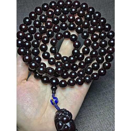 Best grade Indian red sandalwood108 beads 10mm lot gold star spots high collection value best material high oil tightness