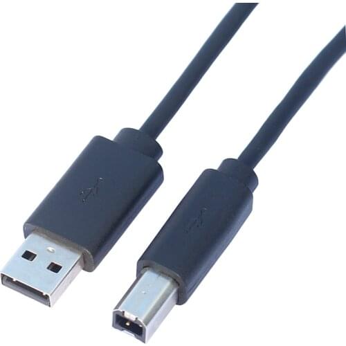 USB 2.0 Printer Cable Type A Male to B Male Cord 1.75m/6ft Black Color