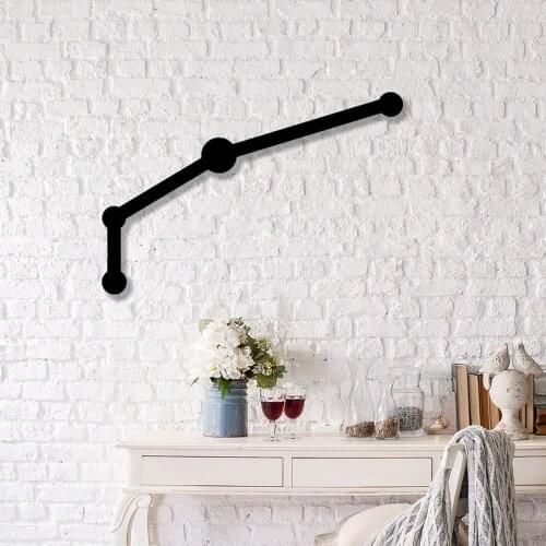 Aries Zodiac Map Metal Black Wall Art Decorative Constellations large wall decor for Bedroom Living Room Office Home Decor