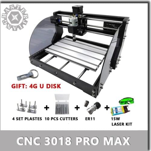 CNC 3 Axis 3018 Pro Max Laser Engraver GRBL pcb Milling machine Wood Router upgrade 3018pro offline DIY laser engraving machine