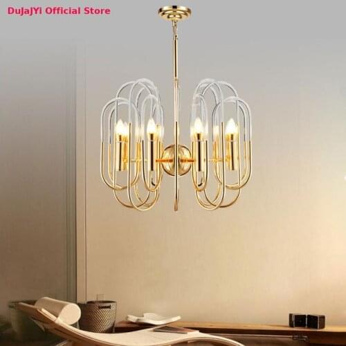 Nordic living room chandelier post-modern 110V-220V crystal lighting simple dining room bedroom art LED chandelier lighting