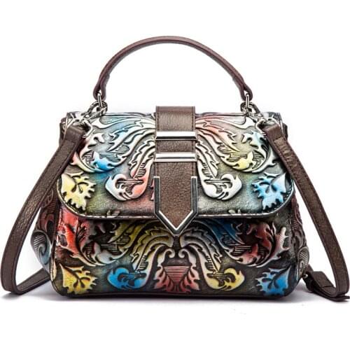 Fashion Vintage Genuine Leather Crossbody Handbag Ladies Shoulder Bag Girls Satchel Totes