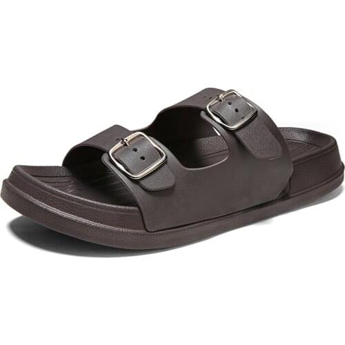 2021 Massage Men Slippers Cool Summer Water Male Sandals High Quality Flat Beach Slippers Non-slip Mens Peep Toe Flip Flops