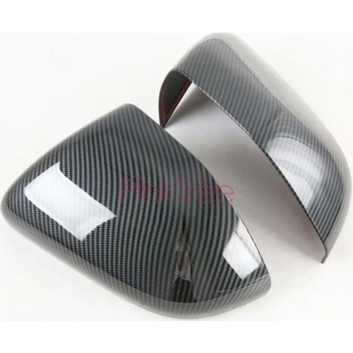 For Ford Explorer 2020 Carbon Fiber Color ABS Chrome Side Wing Fender Rearview Door Mirror Cap Trim Car Styling Accessories