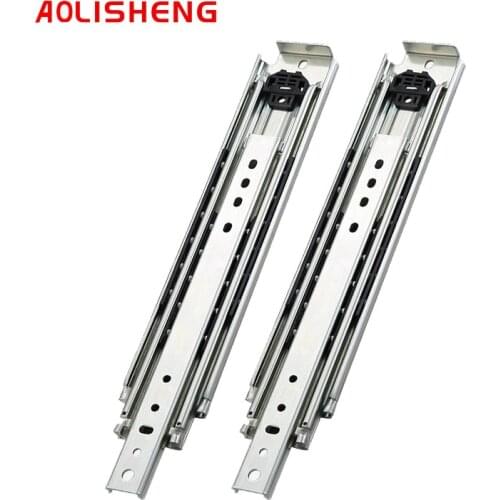 Drawer Heavy Duty Cabinet slide rail 3 Fold Ball Bearing 220 kg Heavy Duty Telescopic Industrial Slide Rails