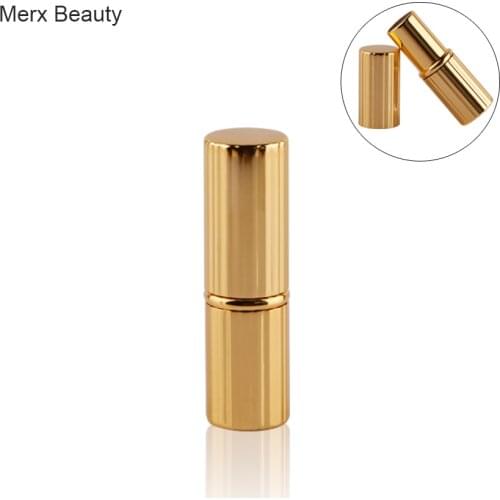 Wholesae 3.5 Empty Aluminum Lipstick Tube, Gold Round Lip Balm Container, High Grade DIY COSMET Lipstick Case 12.1MM Cup Size