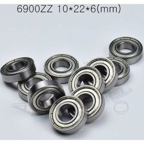 6900ZZ 10*22*6(mm) 10pieces bearing free shipping abec-5 Metal sealed bearing Thin wall bearing 6900 6900Z chrome steel bearing