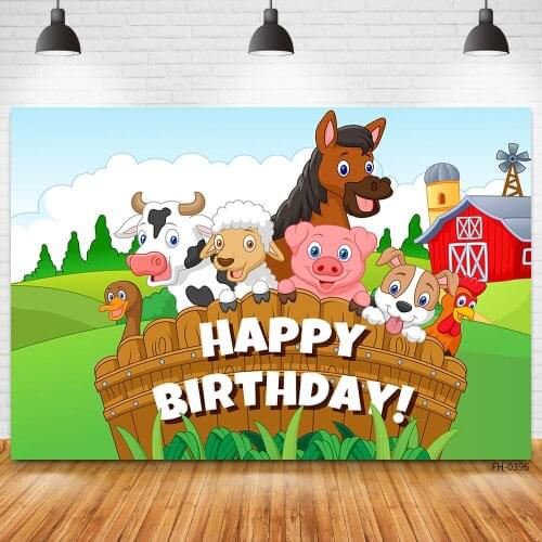 Custom Name House Wild Animal Decor Backgrounds For Photo Studio Newborn Baby Shower Happy Birthday Party Photography Backdrops