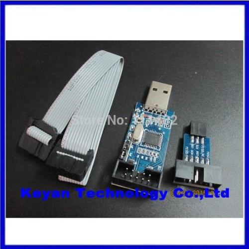 2PCS =1PCS YS-38 USBASP USB AVR Programmer for Atmel USB ASP USBISP ISP Bootloader NEW + 1PCS 10PIN TO 6PIN ADAPTER