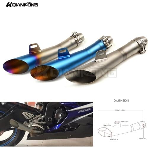 R QIANKONG 36-51MM stainless steel Modified Exhaust Pipe Muffler For Suzuki GSXR 600 750 1000 GSX-R600 GSX-R750 HAYABUSA SV650/S