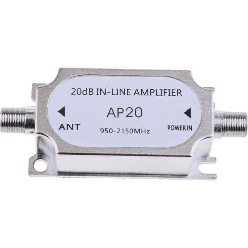 Satellite 20Db Gain Inline Amplifier 950-2150MHZ AP20 Silver