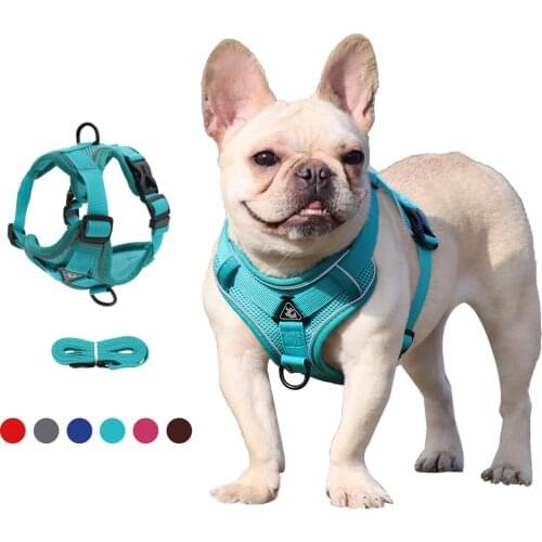 Pet Reflective Nylon Dog Harness No Pull Adjustable Medium Large Naughty Dog Vest Safety Vehicular Lead Walking Running
