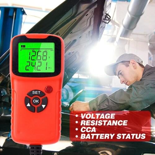 Car Battery Charger Tester Analyzer 12V 2000CCA Battery Voltage Test Charge Circuit Charge Tester Automatic Diagnosis
