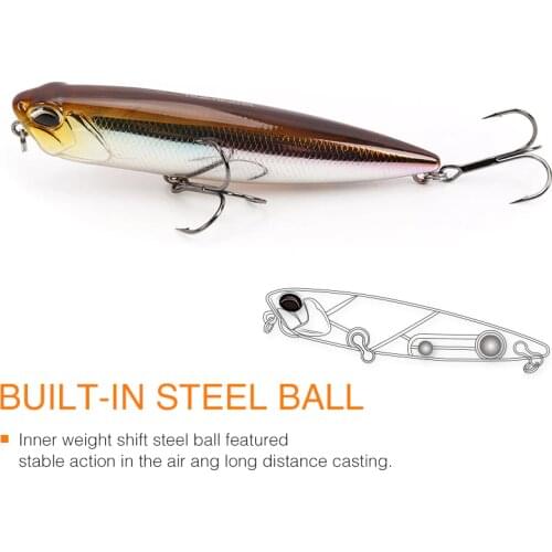 TSURINOYA Fishing Lure DW58 Top Water Floating Pencil Wobblers 110mm 20.5g Bass Lure Swimbait Artificial Hard Bait