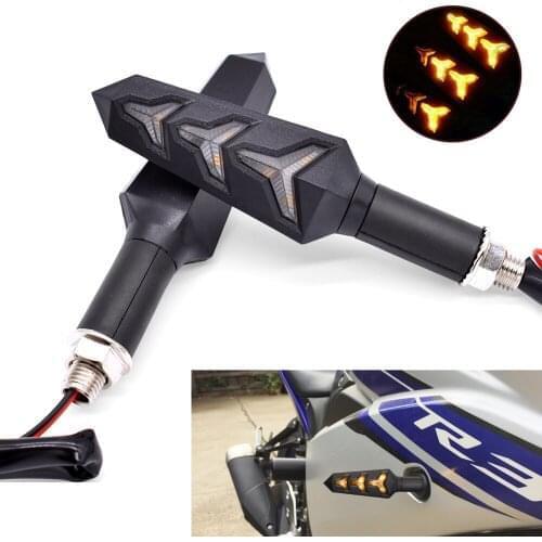 For Yamaha SEROW 225 250 TTR 250 600 XT250 TRICKER DT230 Universal Motorcycle Turn Signals Tail Light LED Flowing Water Lamp 12V