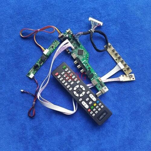 LCD/LED 30 Pin LVDS Screen Drive Board HDMI-compatible USB AV VGA Signal Analog 1280*1024 For LM190E09/LM190E0A/LM190E0C DIY Kit