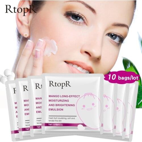 10 pcs/lot Face Anti-Aging Anti Winkles Hyaluronic Acid Mango Effect Emulsion Deep Hydrating Whitening Skin Care Beauty Emulsion