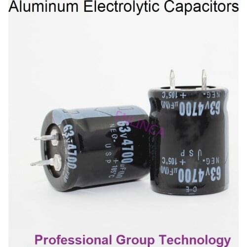10pcs RQ1 Good quality 63v4700uf Radial DIP Aluminum Electrolytic Capacitors 63v 4700uf Tolerance 20% size 25x40MM 20