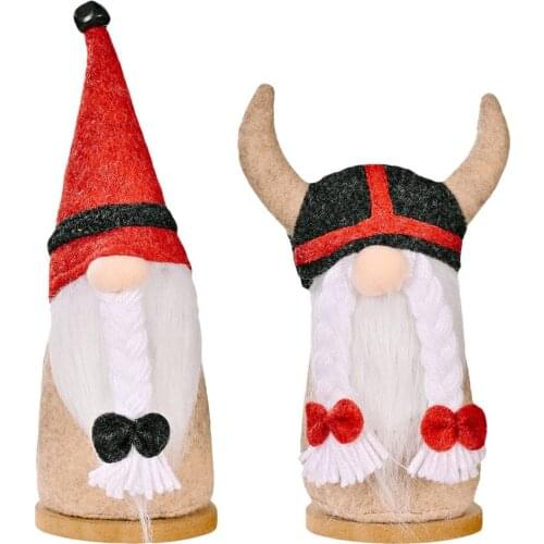 2Pcs Decorative Gnome Dolls Festival Doll Adornments Household Ornaments