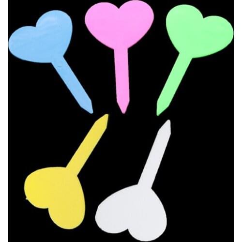 20pcs Heart-shaped Label Crafts Garden Seedlings Flowers And Potted Plants Cultivation Signage Classification And Marking Tools