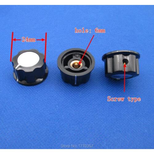 5 pcs New high quality T shaped round handle knob cap screw tight bakelite potentiometer knob cap with hole 6mm