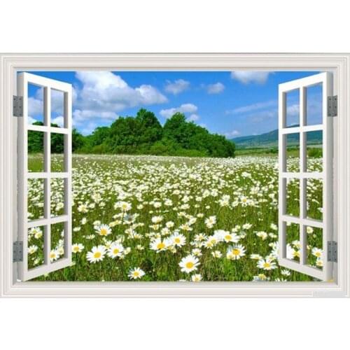 5D DIY Full Square Drill Diamond Painting Scenery Flower Window Daimond Mosaic Diamant Embroidery Wedding Room Decoration