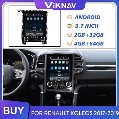 Vertical screen car radio multimedia player for Renault Koleos 2017 2018 2019 car audio DVD player GPS navigation FM
