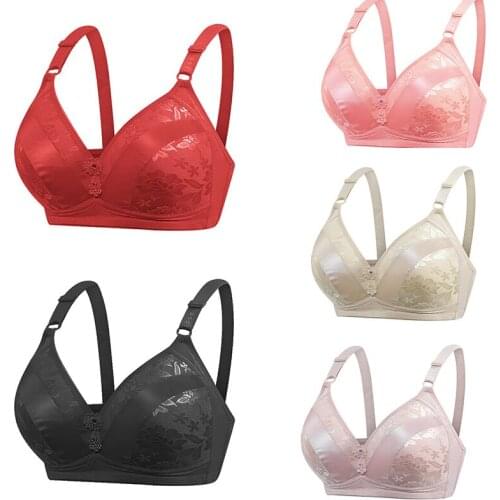 Embroidery Women Plus Size Bra Women Wireless Bras Lady Breathable Sexy Underwear Fashion Push Up Bralette B C D 85 90 95 100