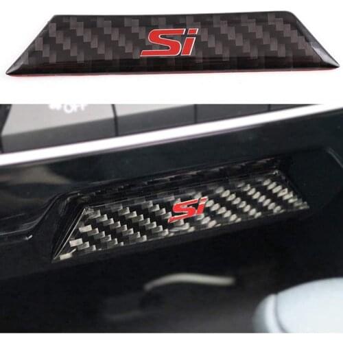 TopDall Carbon Fiber Console Storage Box Sticker Cover Trim Compatible for Honda Civic