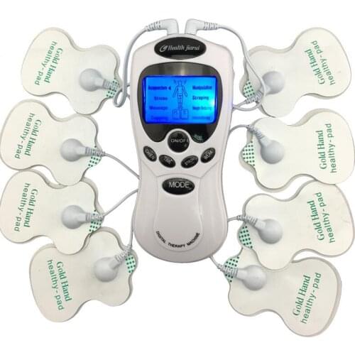 TENS Body Health Care Digital therapy Neck massager Back Machine Slim Slimming Muscle Relax Fat Burner pain new 2*4 pads massage