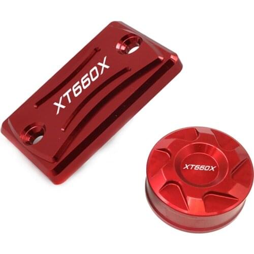 For YAMAHA XT 660X XT660X 2004-2014 2013 Front Rear Brake Reservoir Cover Motorcycle Master Cylinder Oil Fluid Cap With Logo