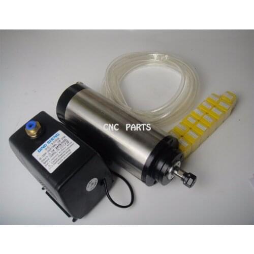 CNC milling spindle ER11 1.5KW water cooling spindle + water pump+water pipe +13 pieces ER11 collets