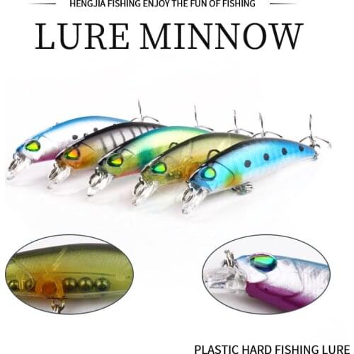 HENGJIA 5PCS/Lot New Arriving Minnow Fishing Bait 7CM 4.3G Pesca Jig Fishing Wobblers Crankbait Carp Fishing Tackle