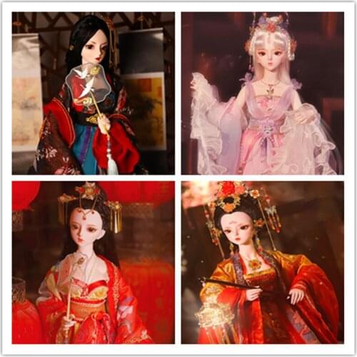 Human Doll Fairy Princess Wedding Dress Chinese Traditional Ancient Puppets Refined Handicraft Collection Gift for Girl Friend