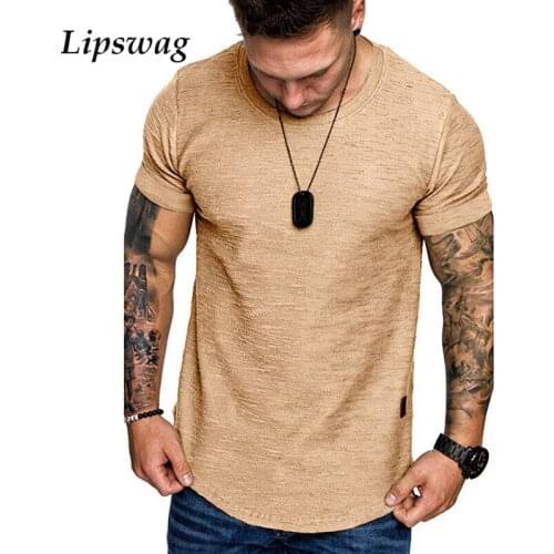 Мужские однотонные футболки Lipswag China At AliExpress