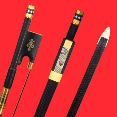 Best Workmanship Strong New Light Black Carbon Fiber 4/4 Violin Bow Copper Parts Black Horese Hair Full Size