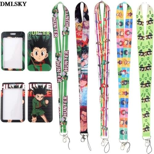 MD114 DMLSKY Anime Id Card Holders Case Mobile Phone Straps Key Badge Camera USB Holders Neck Rope Lanyard with Keyring