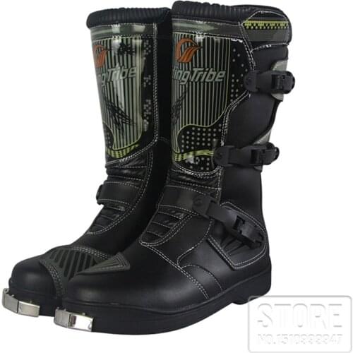 Motorcycle riding BOOTS Waterproof PU Leather Shoes Motorcycle Rain BOTAS Professional Boot Racing Bottes Motocross Boots