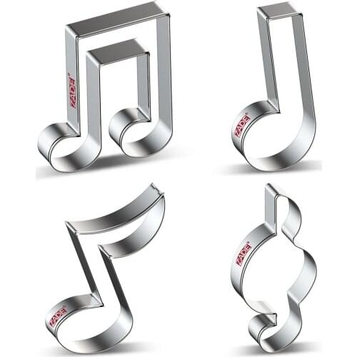 ZADE Musical Cookie Cutter Music Notation Biscuit / Fondant Cutter - Stainless Steel