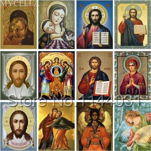 MYCELLA 5D DIY Diamond Painting Crystal Religion Virgin Diamond Embroidery Mosaic Needlework Crafts Cross Stitch Home Decor