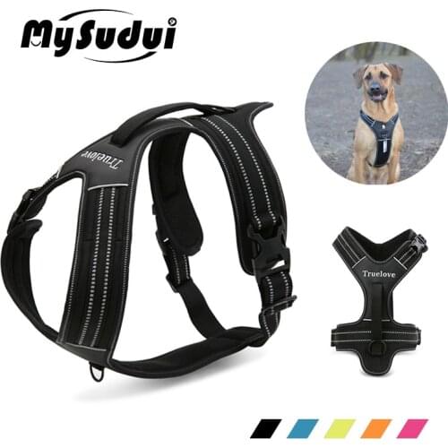 MySudui Truelove No Pull Dog Harness Dog Pet Harness Vest Large Small Vest Adjustable Safety Walking Harness For Dog Collar