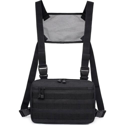 Chest Bag Adjustable Tactical Chest Rig Hip Hop Streetwear Functional Shoulder Bag Waist Packs EDC Molle Vest Pouch