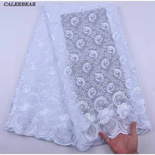 Latest White Swiss Voile Lace In Switzerland Embroidery African Voile Lace Fabric 2021 High Quality Nigerian Cotton Lace S2131