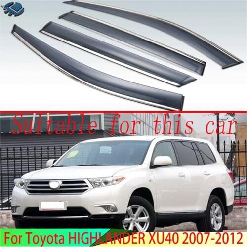 For Toyota HIGHLANDER 2008 2009 2010 2011 2012 2013 2014 Plastic Exterior Visor Vent Shades Window Sun Rain Guard Deflector