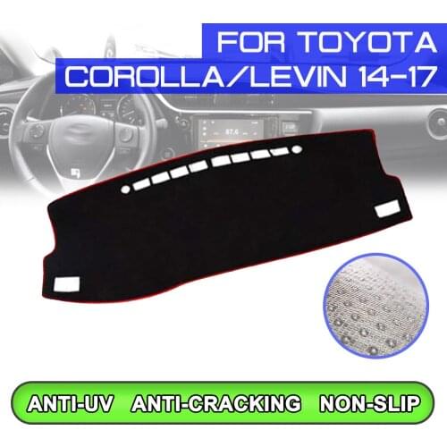 Car Dashboard Mat Anti-dirty Non-slip Dash Cover Mat UV Protection Shade for Toyota Corolla Levin 2014 2015 2016 2017