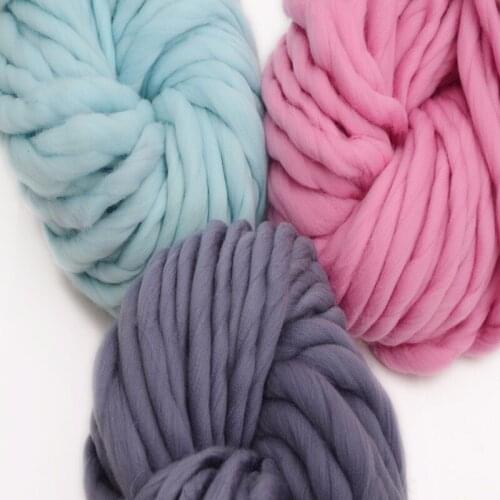 Mylb 1pcs/250 Super Thickness Viscose Chunky Yarn Roving Yarn for Spinning Hand Knitting Spin Yarn Winter Warm